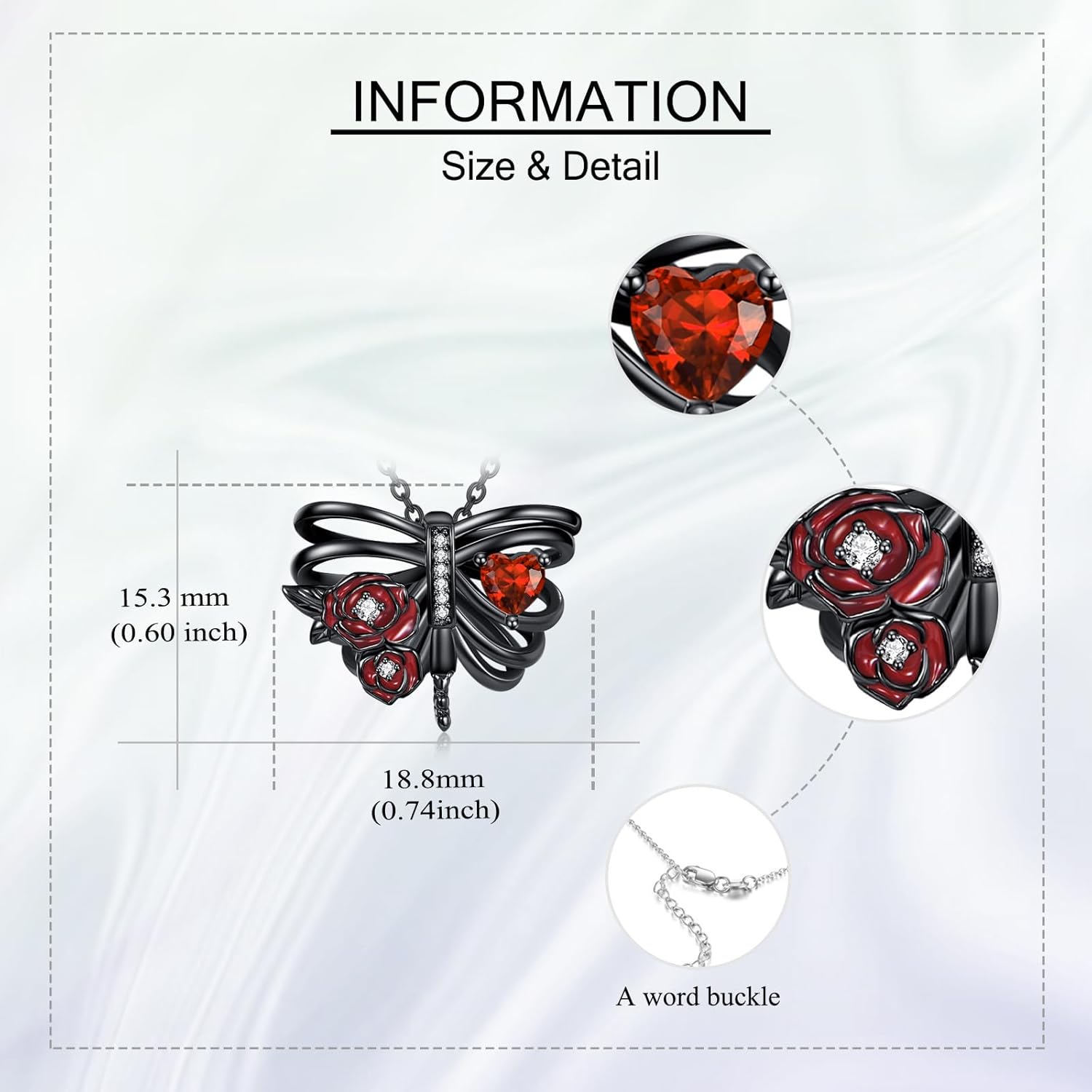 Rib Necklace 925 Sterling Silver Rib Pendant Gothic Skull Jewelry Gifts for Women - Image 3