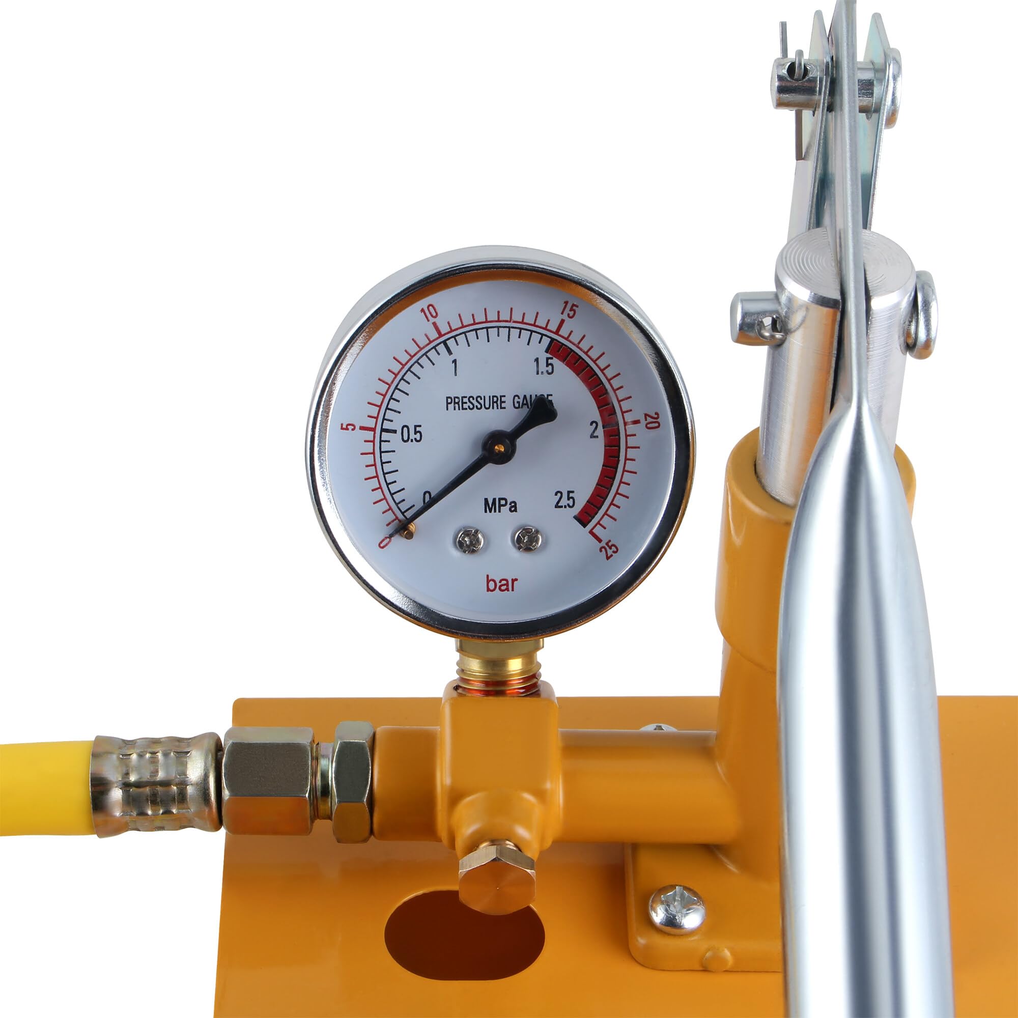 Abdrückpumpe Manuelle, 2.5MPa 25KG Prüfpumpe, Wasserdruckprüfgerät, Befüllpumpe-Set, Heizung Wasser Handpumpe mit 1/2 Hochdruckschlauch für Rohrleitungen Heizung