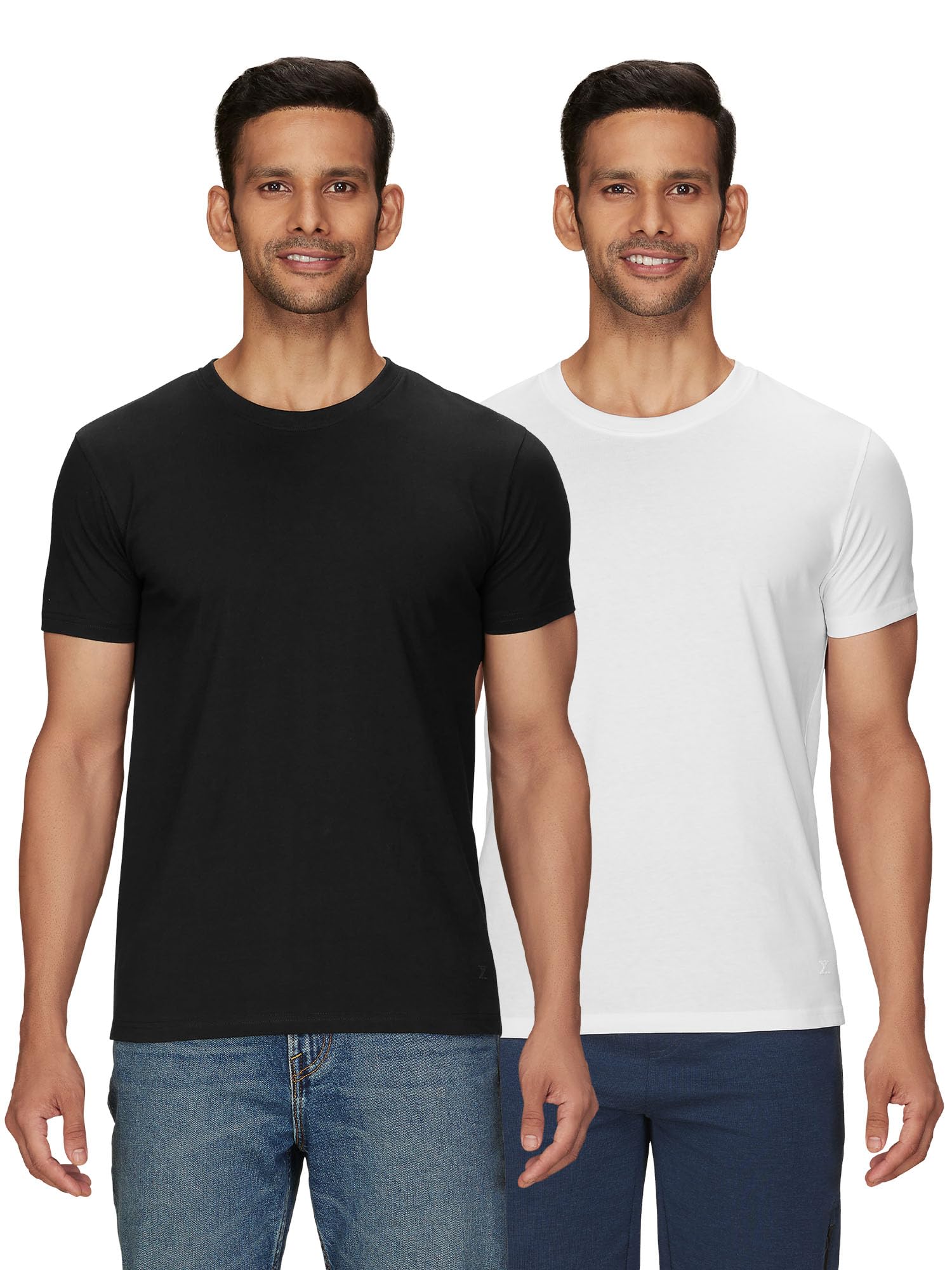 Buy XYXX Men's Solid Regular Fit T-Shirt (XY_CR15_Tshirt_2_Pitch