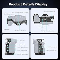 Vista 2 de SmallRig HawkLock - Jaula completa de liberación rápida para Sony Alpha 7R V/Alpha 7 IV/Alpha 7S III/Alpha 1/Alpha 7R IV/Alpha 7 V, placa
