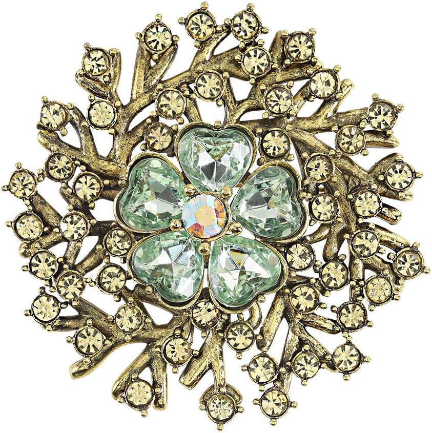Rhinestone Crystal Sunflower Brooch Pin Elegant Wreath Brooch Clothing Hat Bag Skirt Accessories for Women image 5