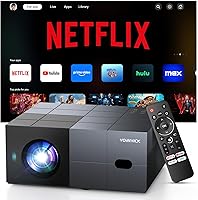 Vista 1 de 4K Projector with Built-in Apps, 1500 ANSI/Compatible with Netflix/Dolby Audio Smart Projector with WiFi 6 and Bluetooth 5.3,Outdoor Movie Proyector