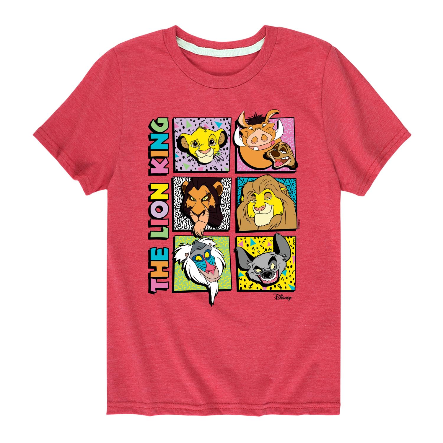 HYBRID APPAREL - The Lion King - Character Grid - Toddler & Youth Short Sleeve Graphic T-Shirt