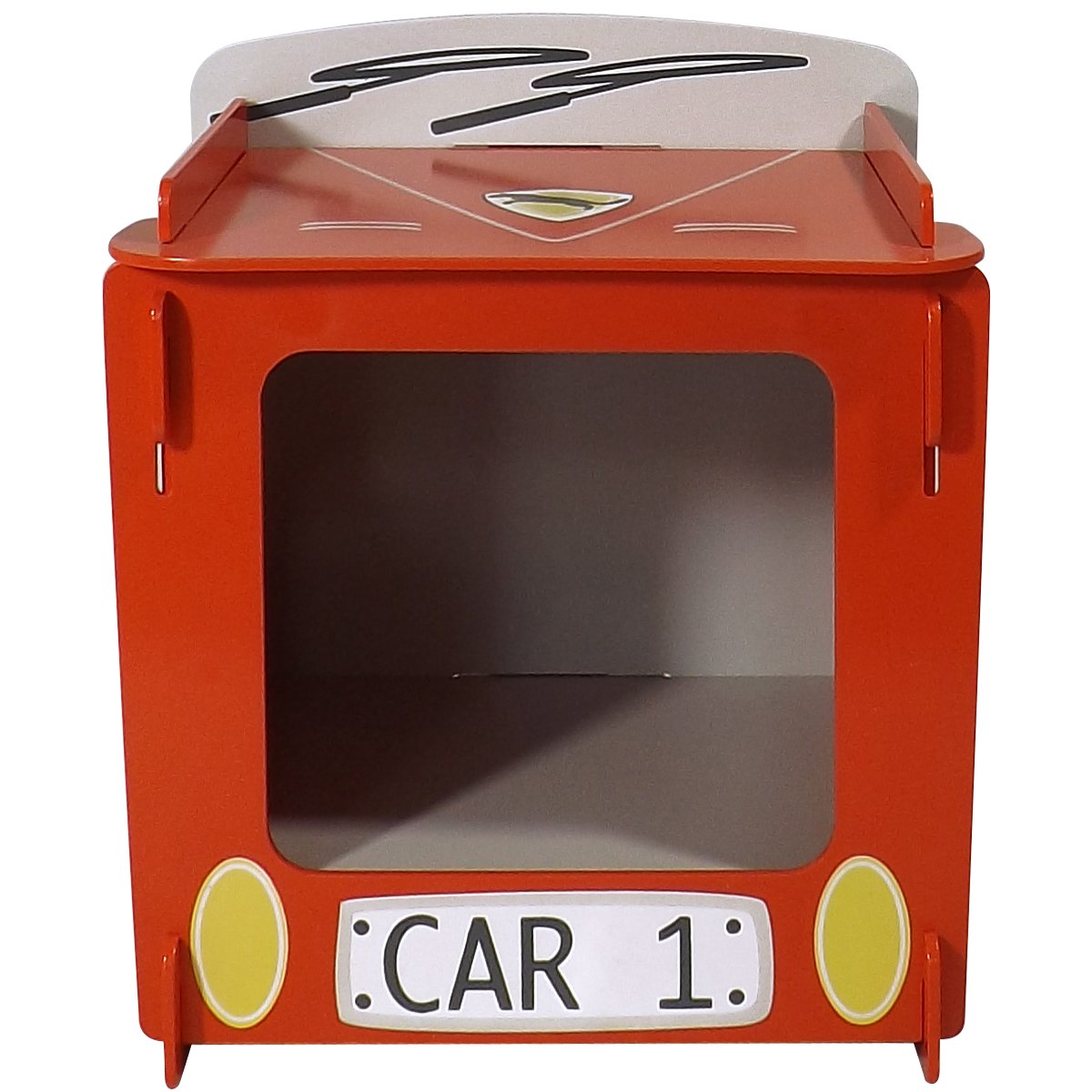 Kidsaw Ltd, Auto da Corsa da Comodino, Legno, Rosso, 35 x 29 x 29 cm