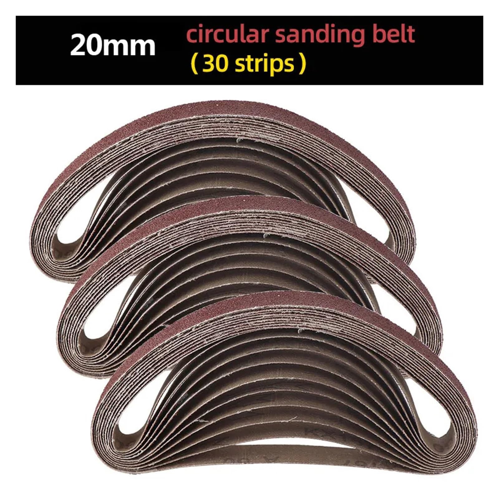 10 sztuk/30 sztuk 20x520mm Pasy ścierne Papiery ścierne do polerowania Akcesoria do szlifierki taśmowej(30pcs,600)