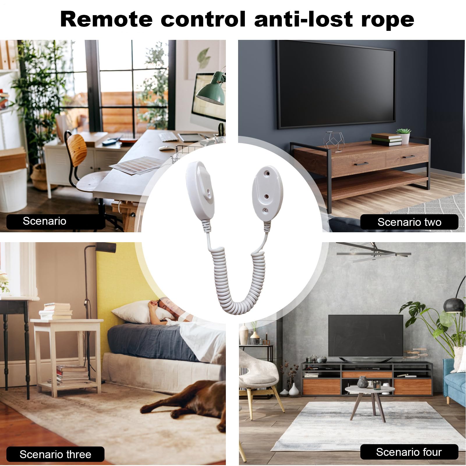 Cuerda antipérdida para mandos a distancia – Cable de seguridad para controladores de televisión, correa de seguridad, seguridad de mando a distancia, resistente para salones, habitaciones de hotel