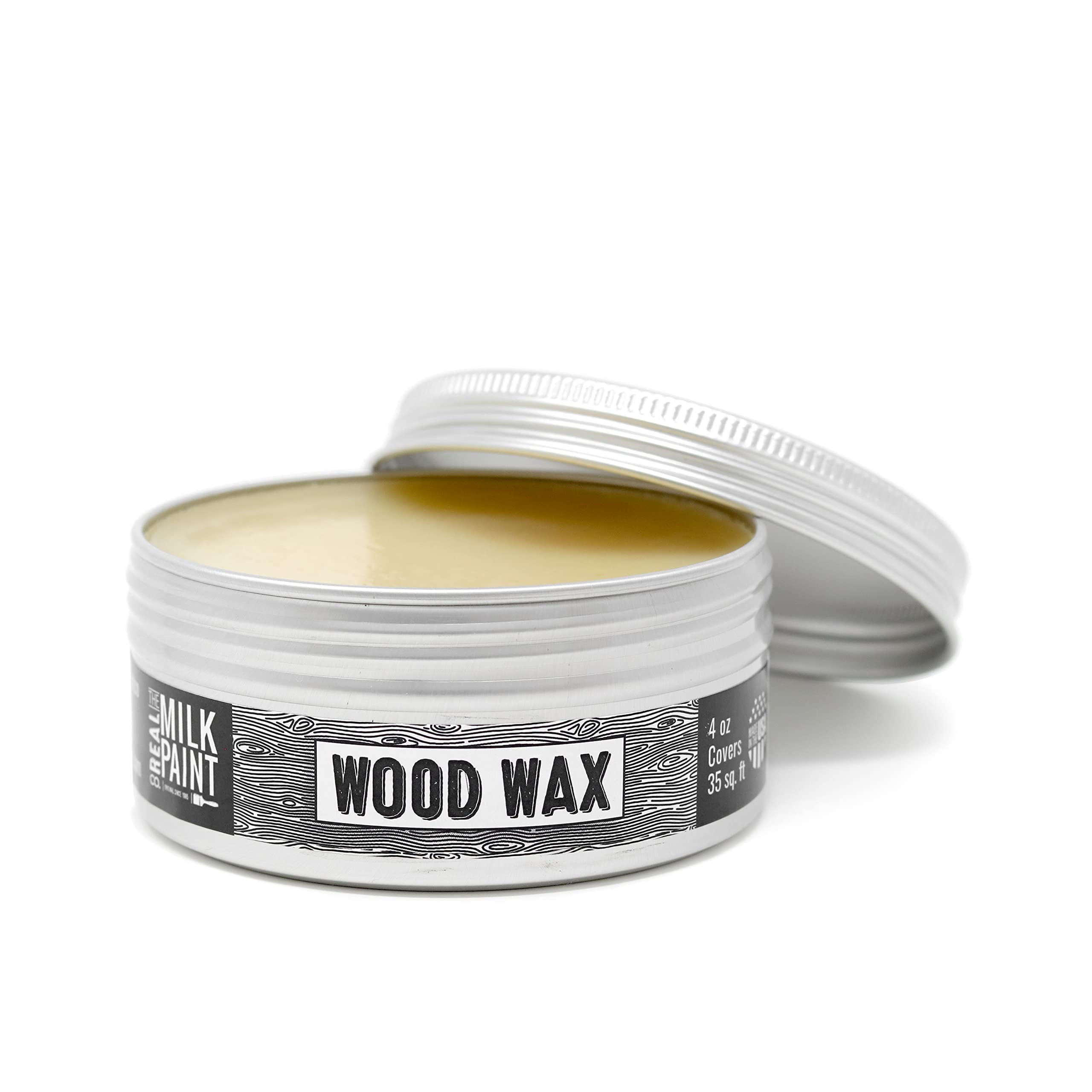 Real Milk Paint, Wood Wax for Finishing, Unfinished Furniture, Cutting Boards, Butcher Blocks, Food Grade, Vegan, 4 oz