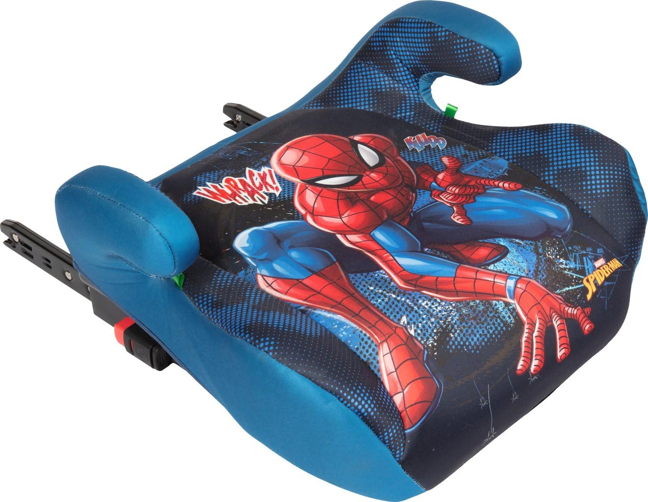 Asiento trasero infantil Marvel Spiderman i-Size ECE R129 ISOFIX, 12-150 cm, 22-36 kg, 6-12 años, grupo 3, fácil de transportar, extraíble y lavable