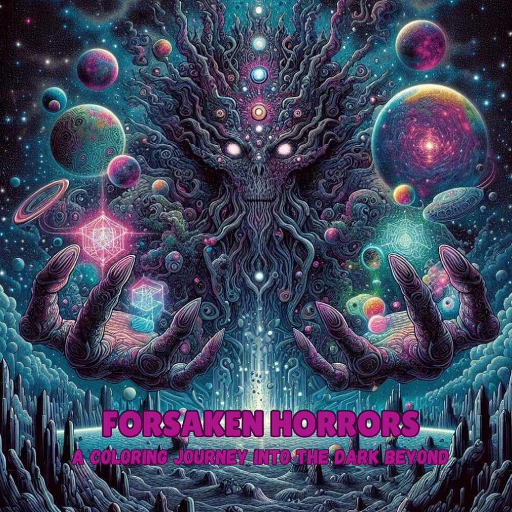 Forsaken Horrors: An Adult Coloring Book of Cosmic Horror, Eldritch Creatures & Fractured Realities — 41 Single-Sided Illustrations (8.5 x 8.5)