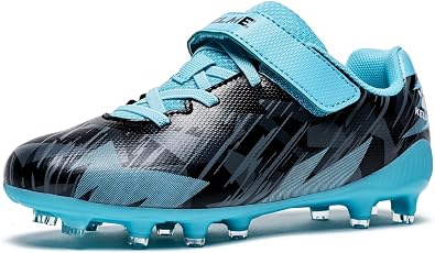 KELME Kids Soccer Cleats, Boys Girls Firm/Artificial Ground Shoes, Outdoor Football Baseball