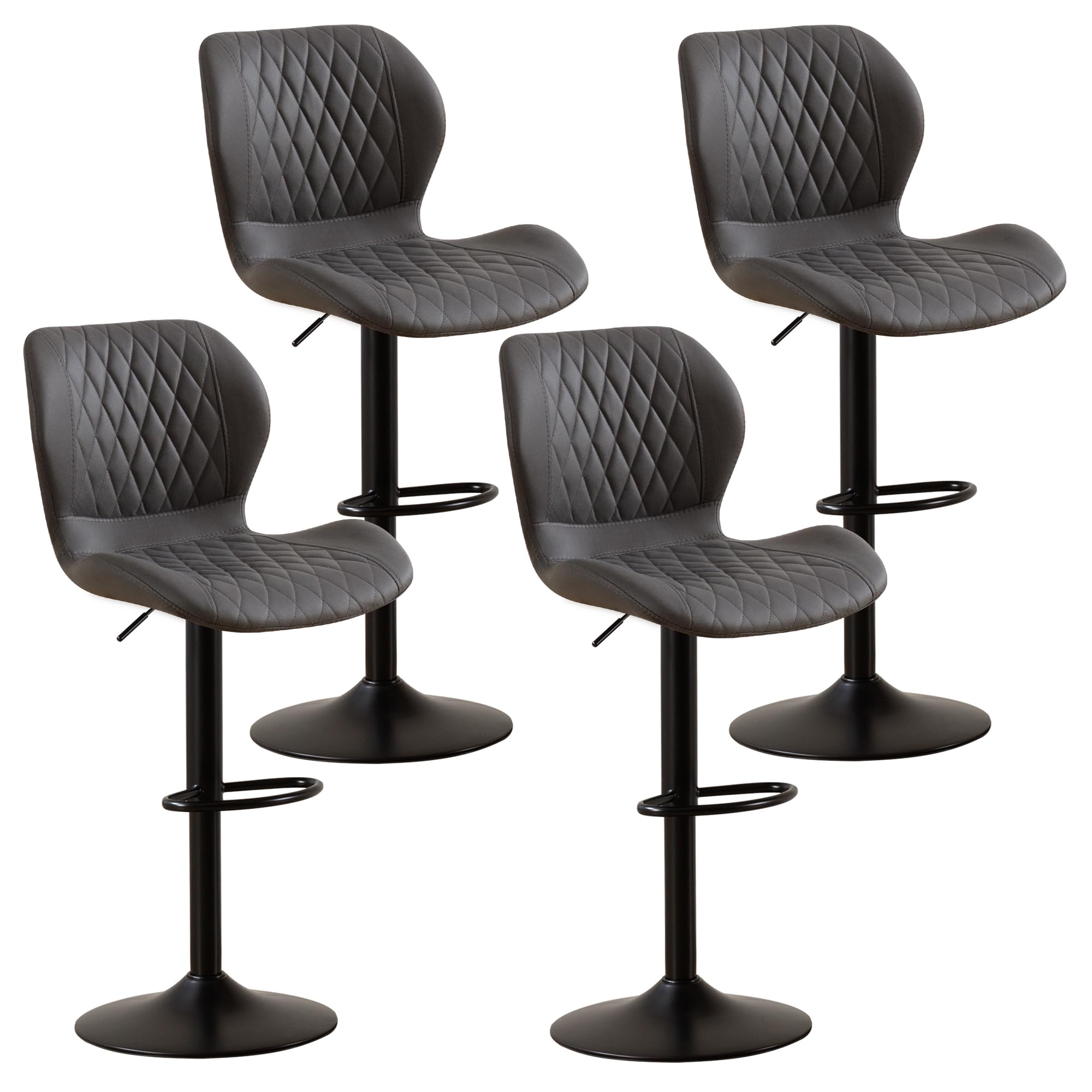 HOMYKA Swivel Bar Stools Set of 4