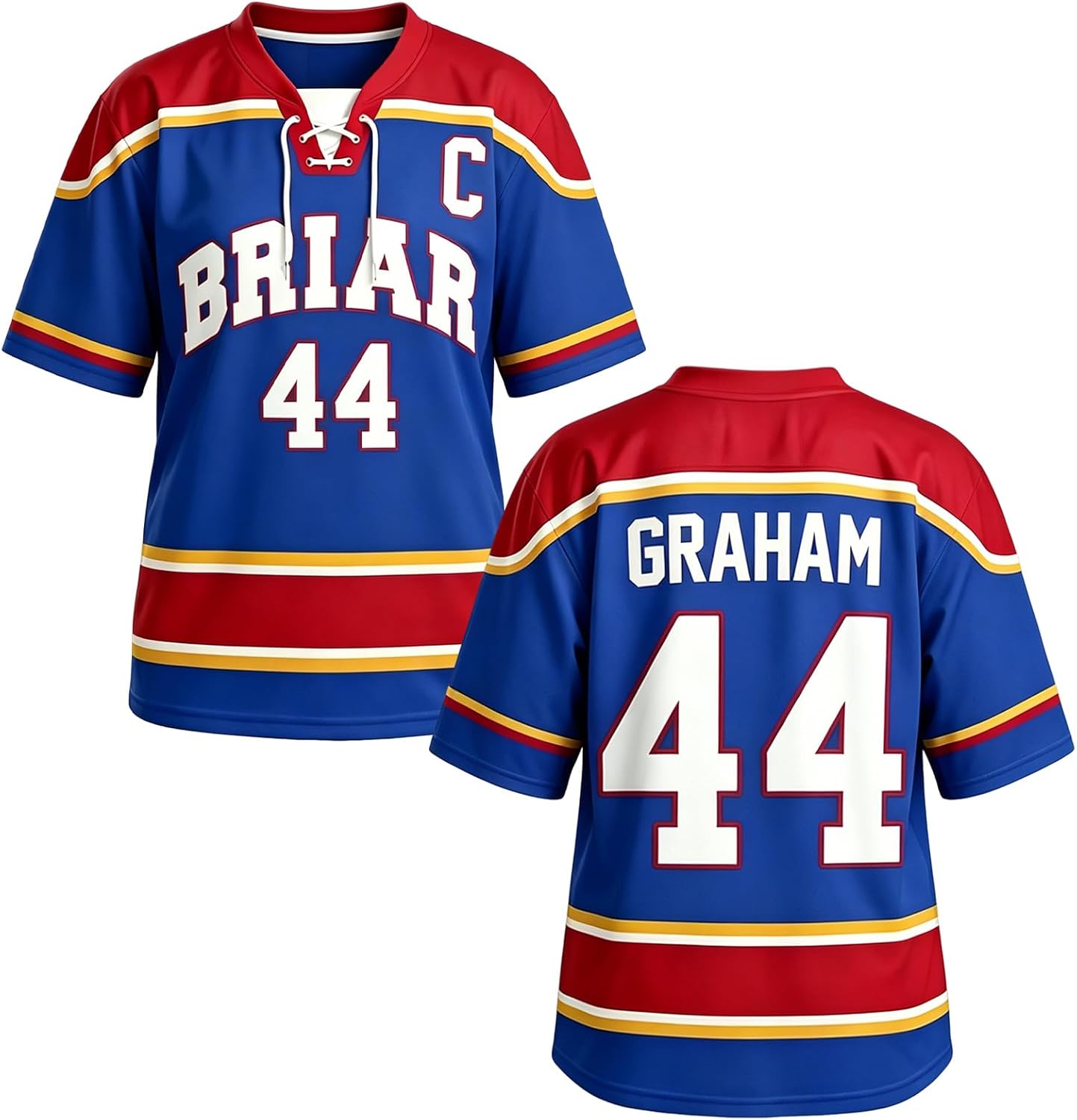 Off Campus Hockey Jersey Graham 44 & Logan 22 & Tucker 46 & Di Laurentis 66 Shirts Lace Up V-Neck Streetwear
