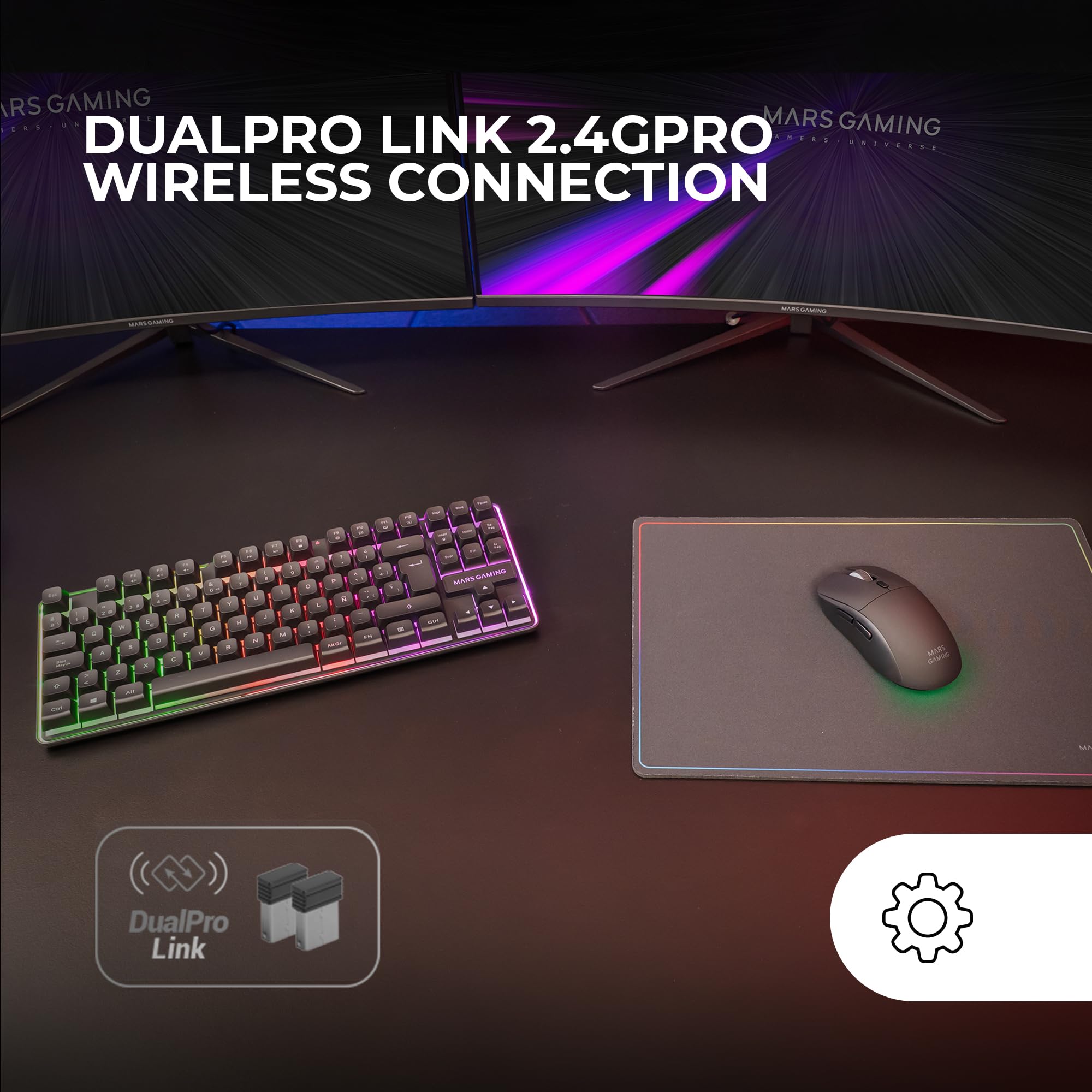 Combo MARS GAMING MCP-RGB3 4 em 1 Teclado TKL RGB Rato 3200 DPI Headset FRGB Tapete de Rato XXL