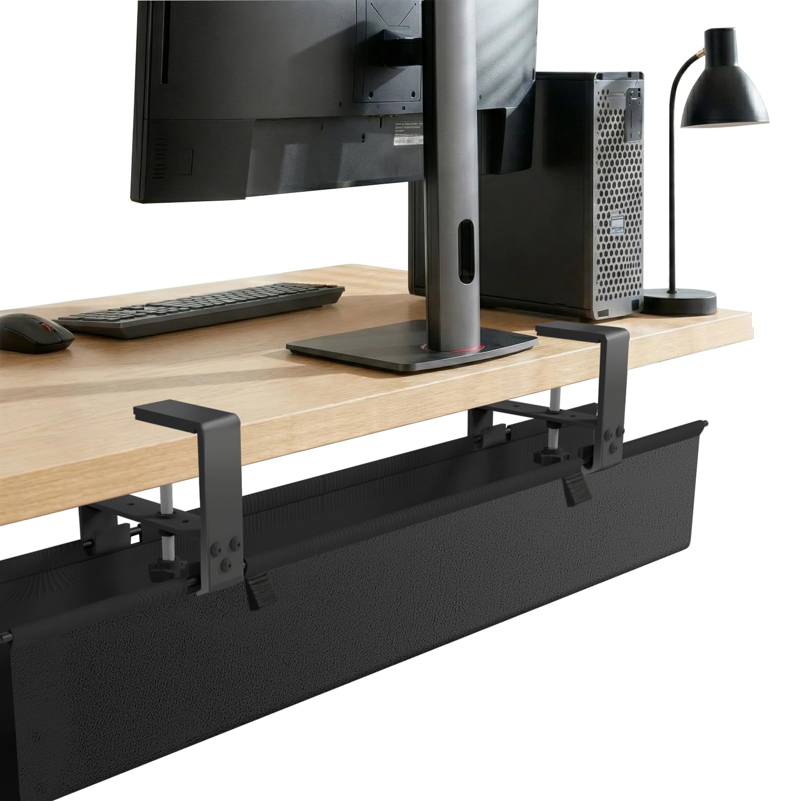 Cable Duct 70cm Raccogli Cavi Scrivania,Portacavi Sotto Scrivania,Cable Management Senza Perforazione, in tessuto Oxford, supporto per cavi per ciabatta e alimentatori, cavi, ufficio, casa, ufficio