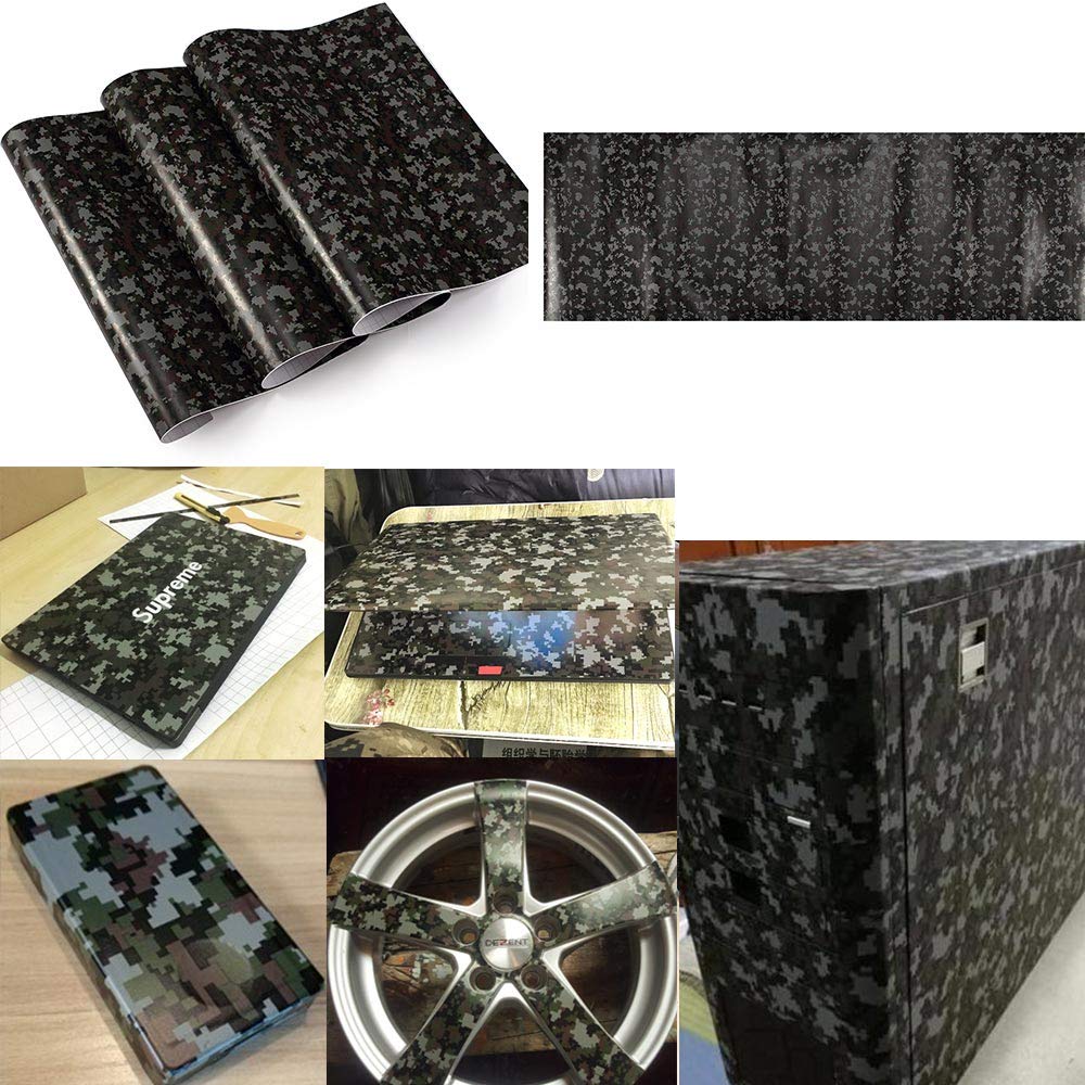 Speedwav Camo Vinyl Wrap Car Motorcycle Decal Mirror Phone Laptop DIY Styling Camouflage Sticker Film Sheet 40cm X 150cm Brown Wrap_Vinylse57