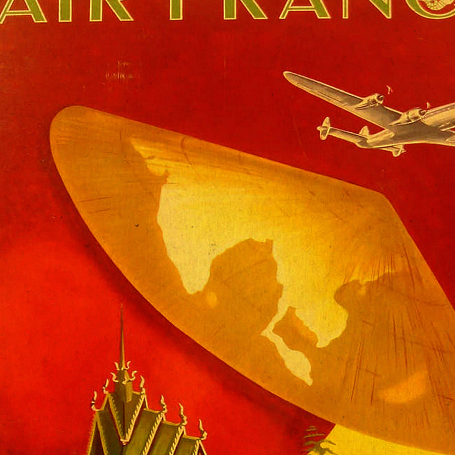 Nacnic Poster Vintage Francia E Italia - Manifesto Viaggio In Normandia - Stampa D'Epoca Con Cornice, Dimensioni A3 (29,7x42 Cm)