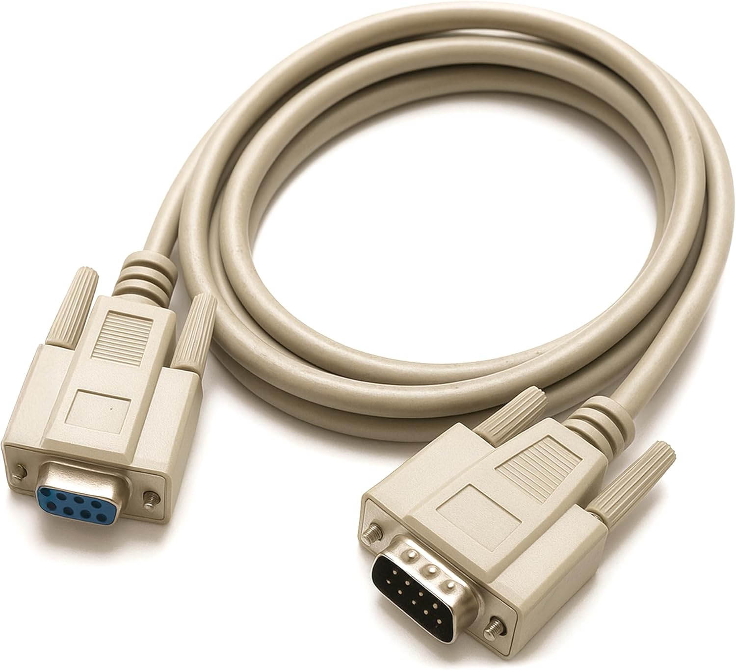 100 Foot DB9 Male to Female RS232 Extension Serial Cable - 28 AWG Shielded