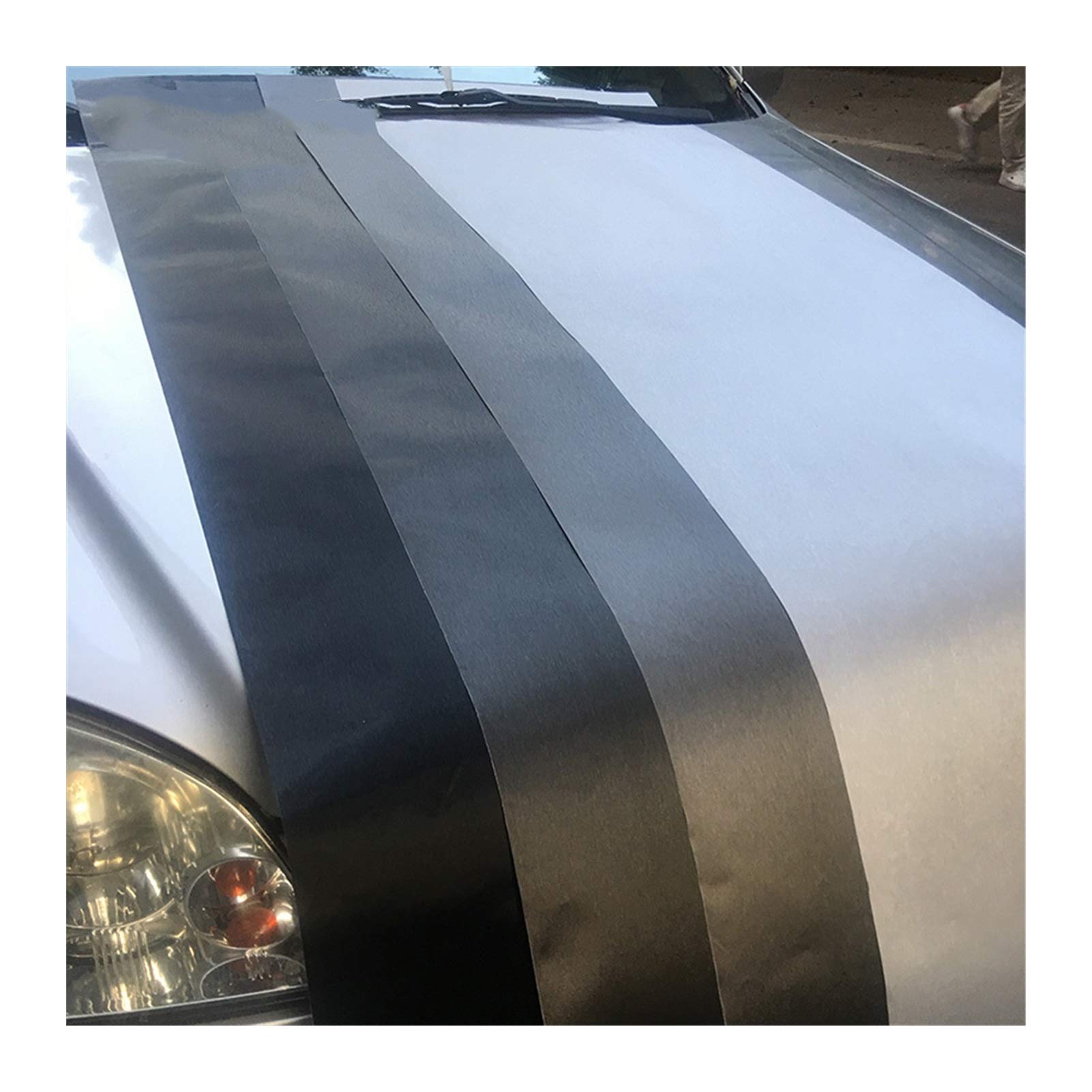 Auto Schutz Carbon Folie, 50cm * 1/2/3/4/5 m Car Styling Matte Brushed Auto Kunststoff-Verpackungs-Vinylfilm-Motorrad-Auto-Aufkleber-Abziehbild(Deep Grey,50cm x500cm)