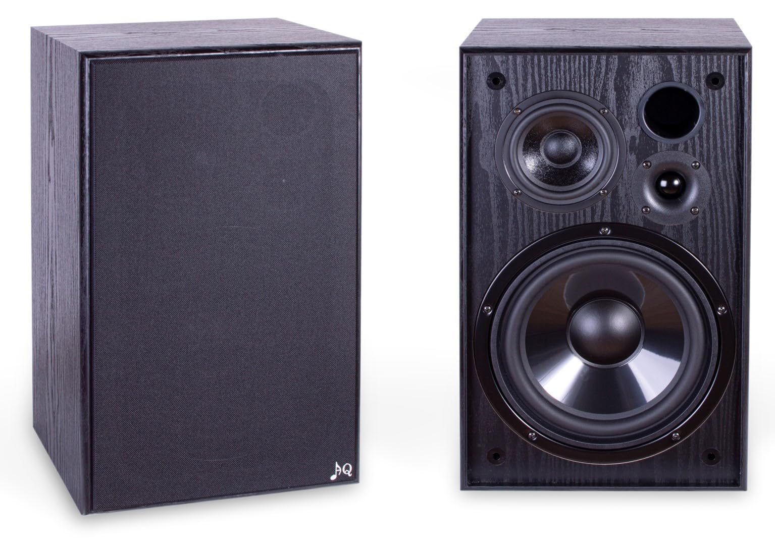 ACOUSTIQUE Quality AQ Tango 95 3-Way Reflex Bass Shelf Speakers, 1 Tweeter and 1 Midrange, 1 Bass/Bass Tweeter 190 W PMPO Black