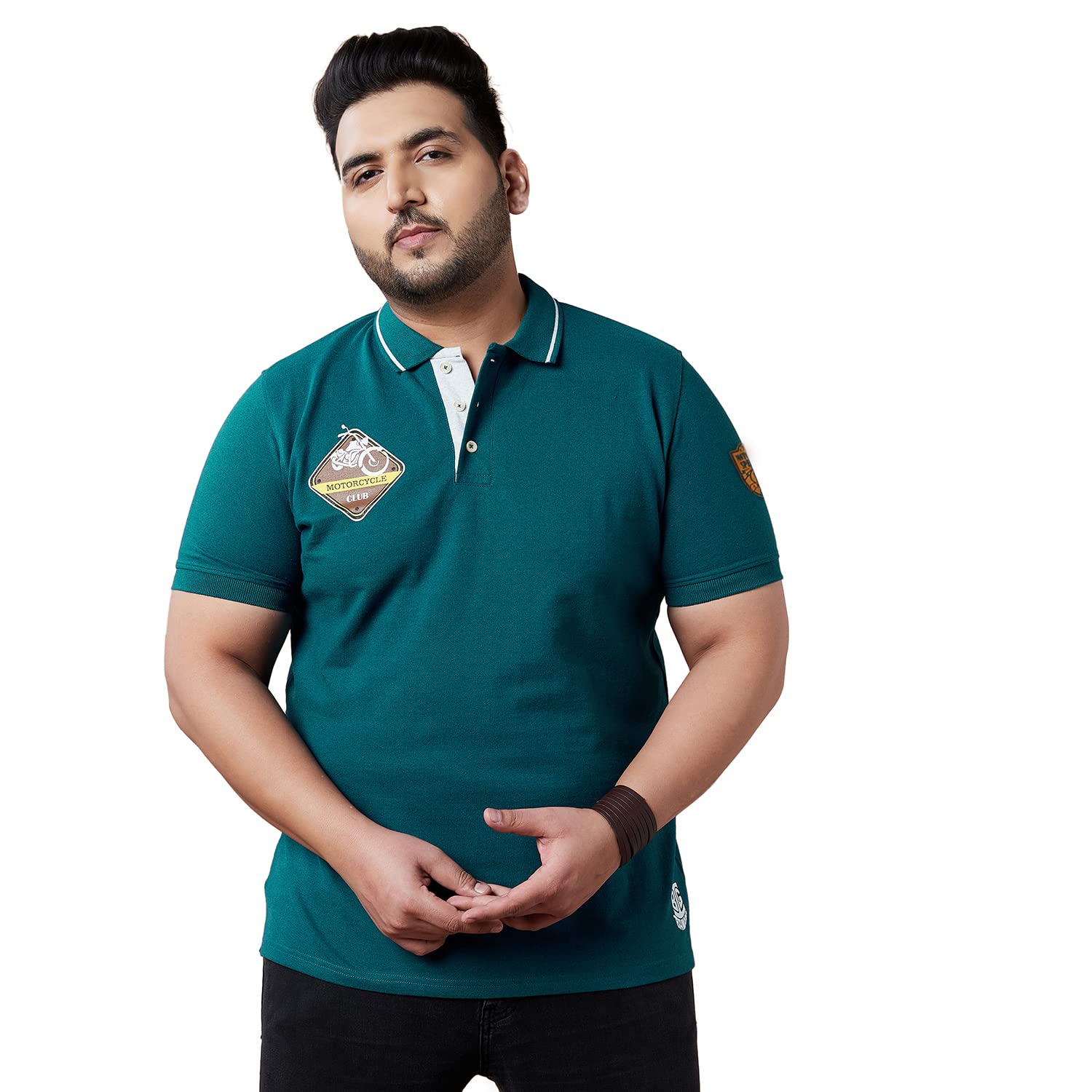 bigbanana Plus Size Men's Regular Fit Solid Polo Tshirt-picture-19