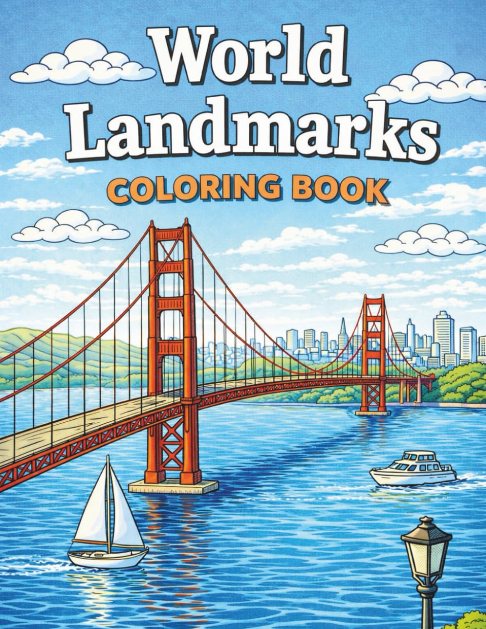 World Landmarks Coloring Book