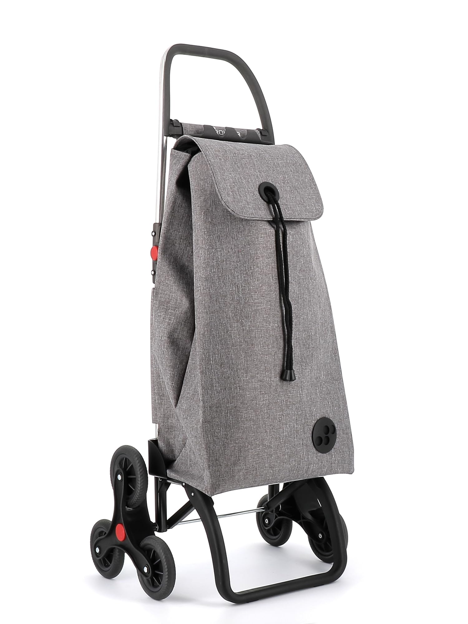 Klappbarer Einkaufstrolley Rolser I-Max Tweed 6 Räder Treppensteiger - Grau