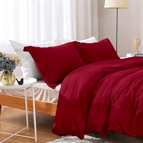 Miniatura 22 de 800 Thread Counts-3 Pcs-Duvet Cover Set with 2 Pillowshams-100% Long Staple Cotton Comforter Cover for Oversized King (98x120) Size Bed Silver