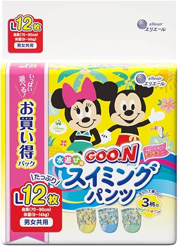 【パンツ Lサイズ】グーン スイミングパンツ おむつ 12枚 ≪ディズニーデザイン≫
