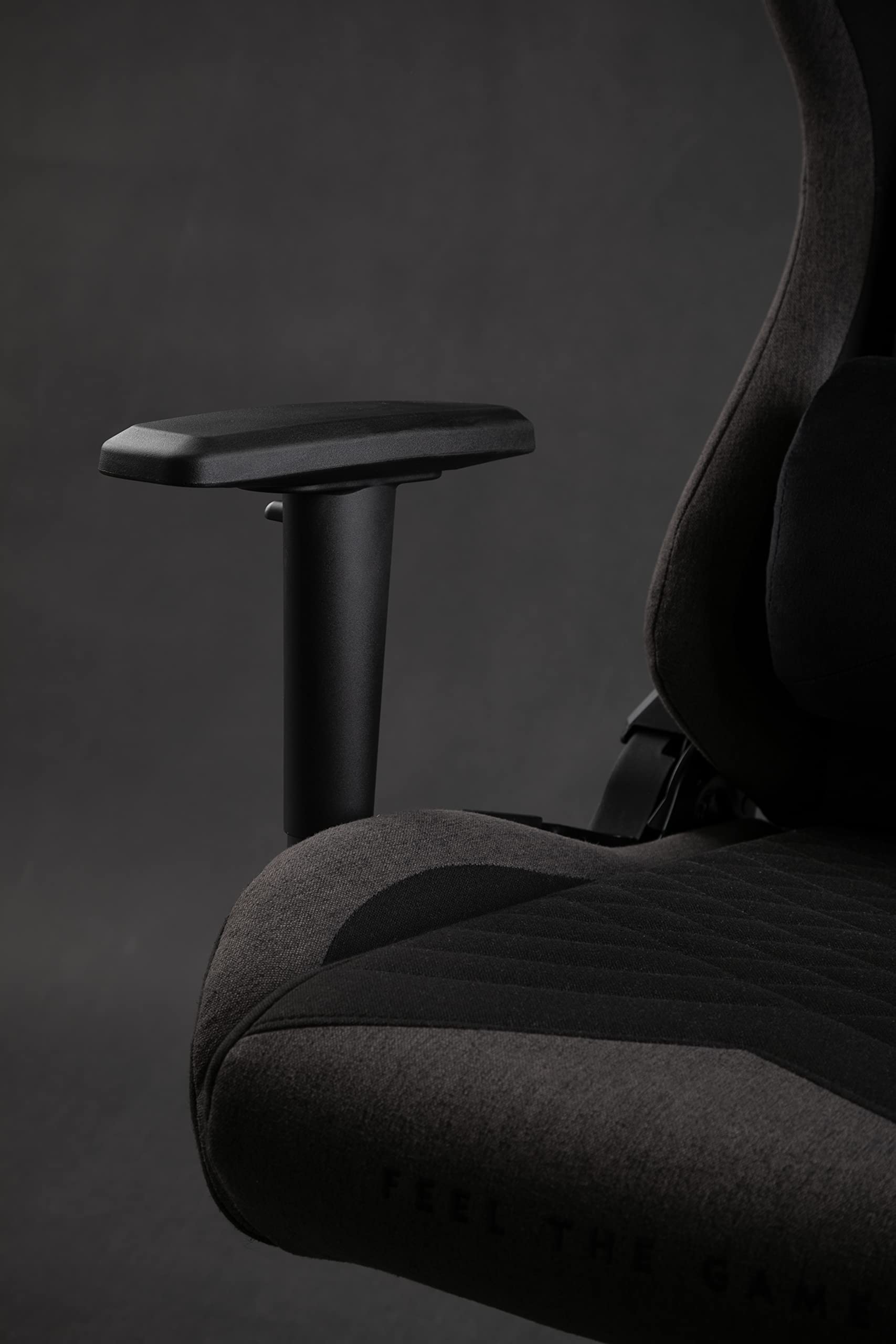 SENSE7 Poltrona da gioco Spellcaster Edizione Senshi, ergonomico, cuscini lombari regolabili, inclinazione regolabile, funzione di oscillazione, sedia da gioco in tessuto, 150kg, sedia PC grigia
