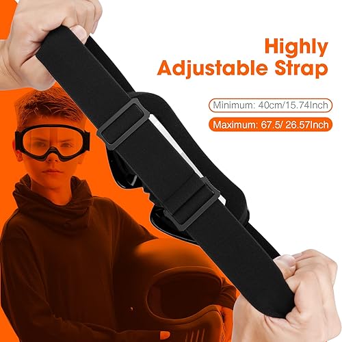 Miniatura 6 de MAMBAOUT Gafas de motocross para niños, gafas de motocicleta para niños, gafas de carreras todoterreno, gafas de motocross para niños y niñas