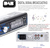 CAMECHO DAB+ Autórádió Bluetooth MP3 Lejátszó 4x50W USB SD Kártya Távirányítóval 3