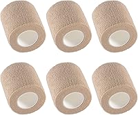 Vista 30 de IndigoCase Paquete de 6 vendajes autoadhesivos de 2 pulgadas, paquete variado de vendajes de color negro, cinta de agarre elástica, envolturas