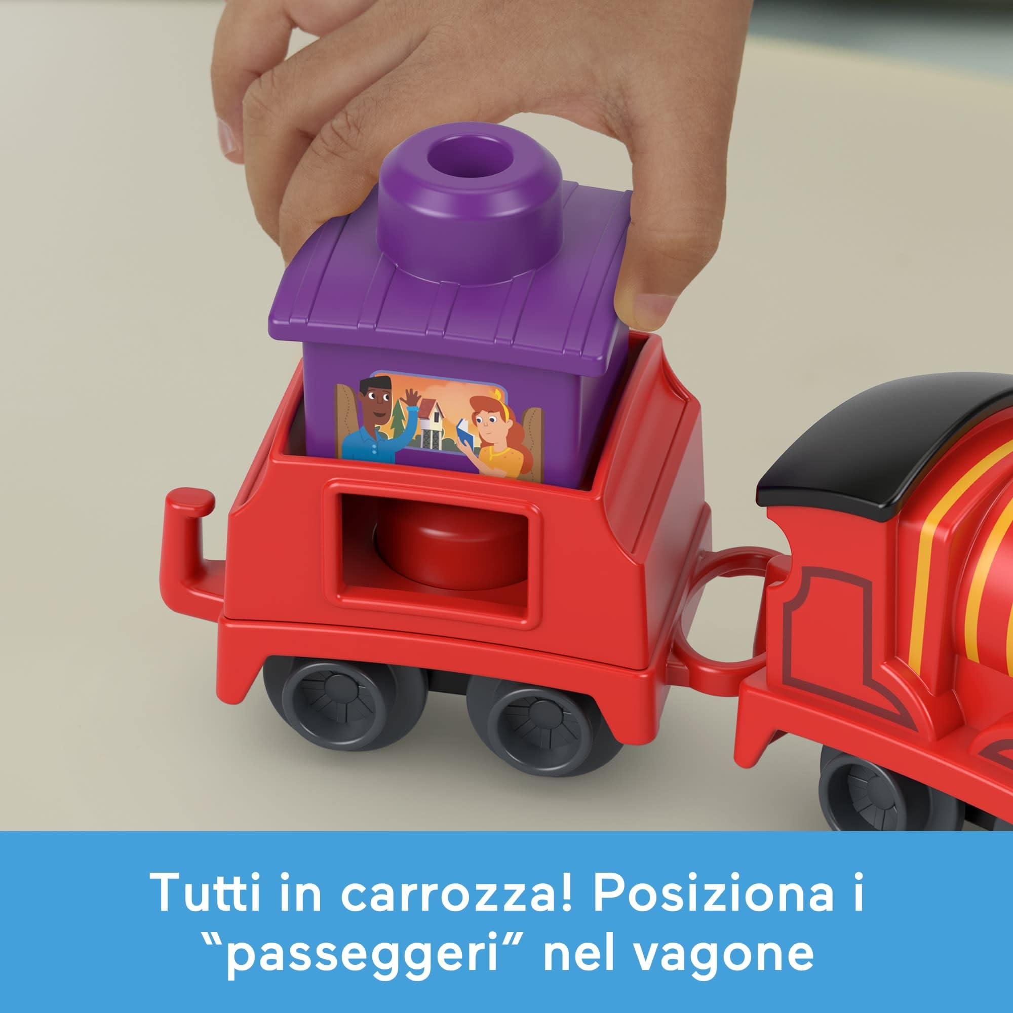 Thomas & Friends - Il Trenino Thomas - La mia Prima Stazione di Knapford, playset con trenini e 3 Pezzi di carico impilabile e oscillante, Stazione con Orologio e rampa, 1+ Anni, HXW24