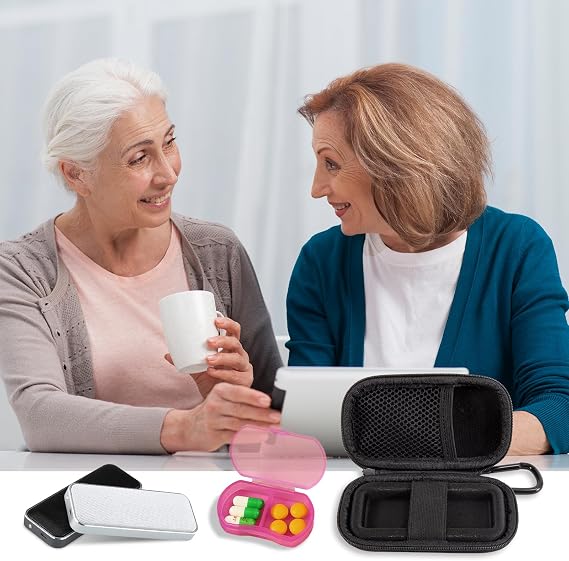 Carrying Case for Kardiamobile EKG Monitor,Hard Shell Case for Kardiamobile 6L 5L,Travel Heart Monitor EKG Protector,Heart Rate Monitor Holder (Black)
