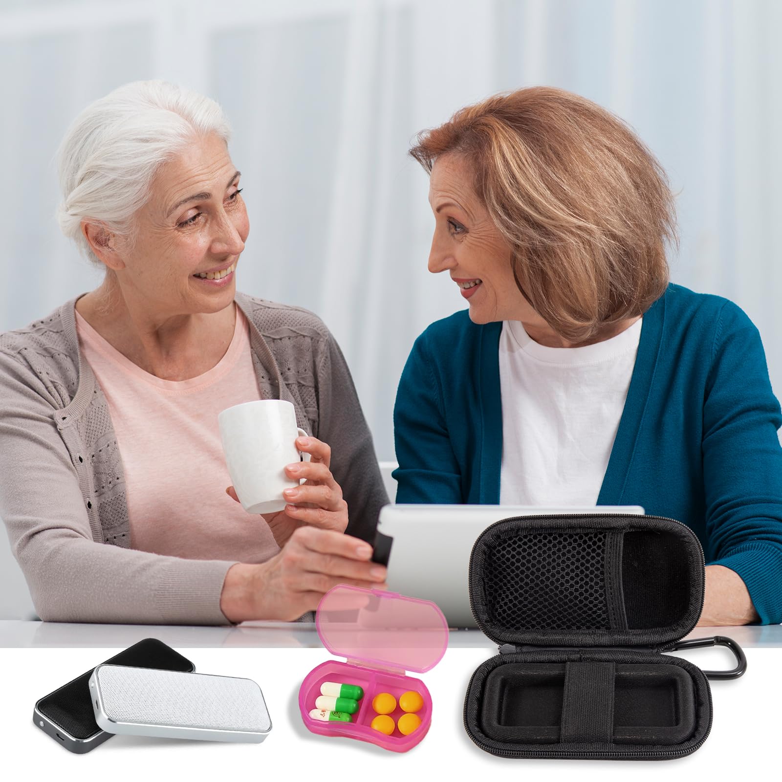 Tragetasche für Kardiamobile EKG-Monitor, Hartschalen-Schutzhülle für Kardiamobil 6L 5L, Reise-Herzmonitor, EKG-Schutz, Herzfrequenz-Monitor-Halterung, Schwarz