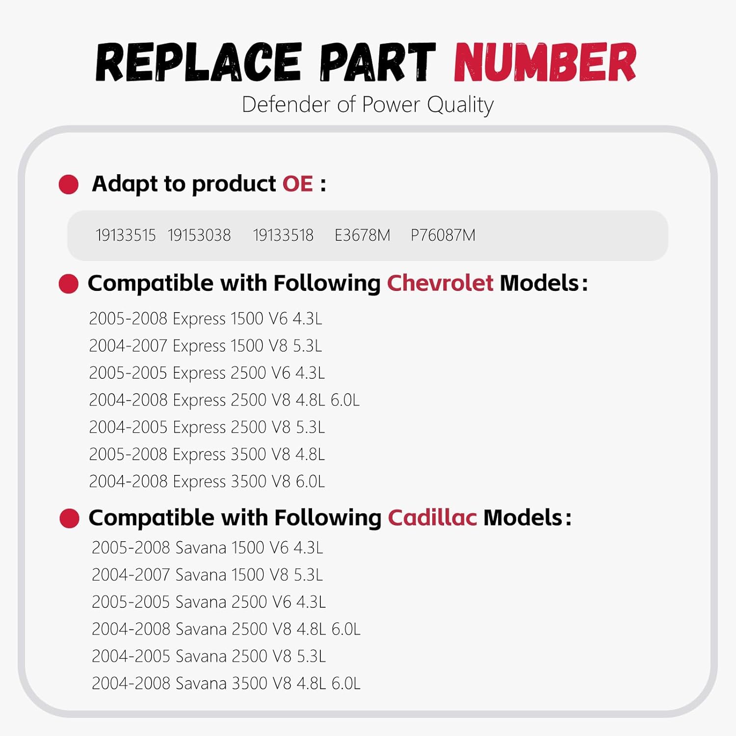 E3678M P76087M 19133515/Fuel pump Assembly/Compatible with Chevrolet Express 2500 3500,Compatible with GMC Savana 1500 2500 3500 2004-2008/Replace#19133515, 19153038