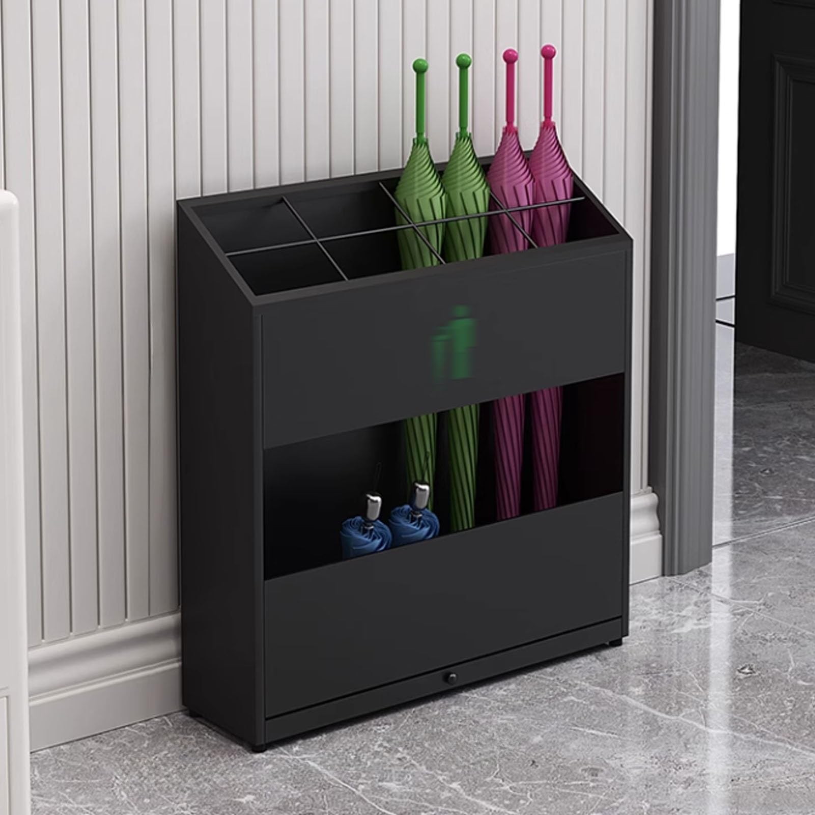 GHHVFEC Large Capacity Metal Umbrella Stand with Removable Drip Tray, Umbrellas Rack Organizer for Entryway