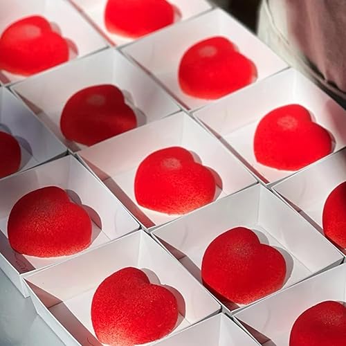 Miniatura 3 de UOUYOO Molde en forma de corazón del silicón de 6 agujeros para el día de San Valentín del pudín de la jalea