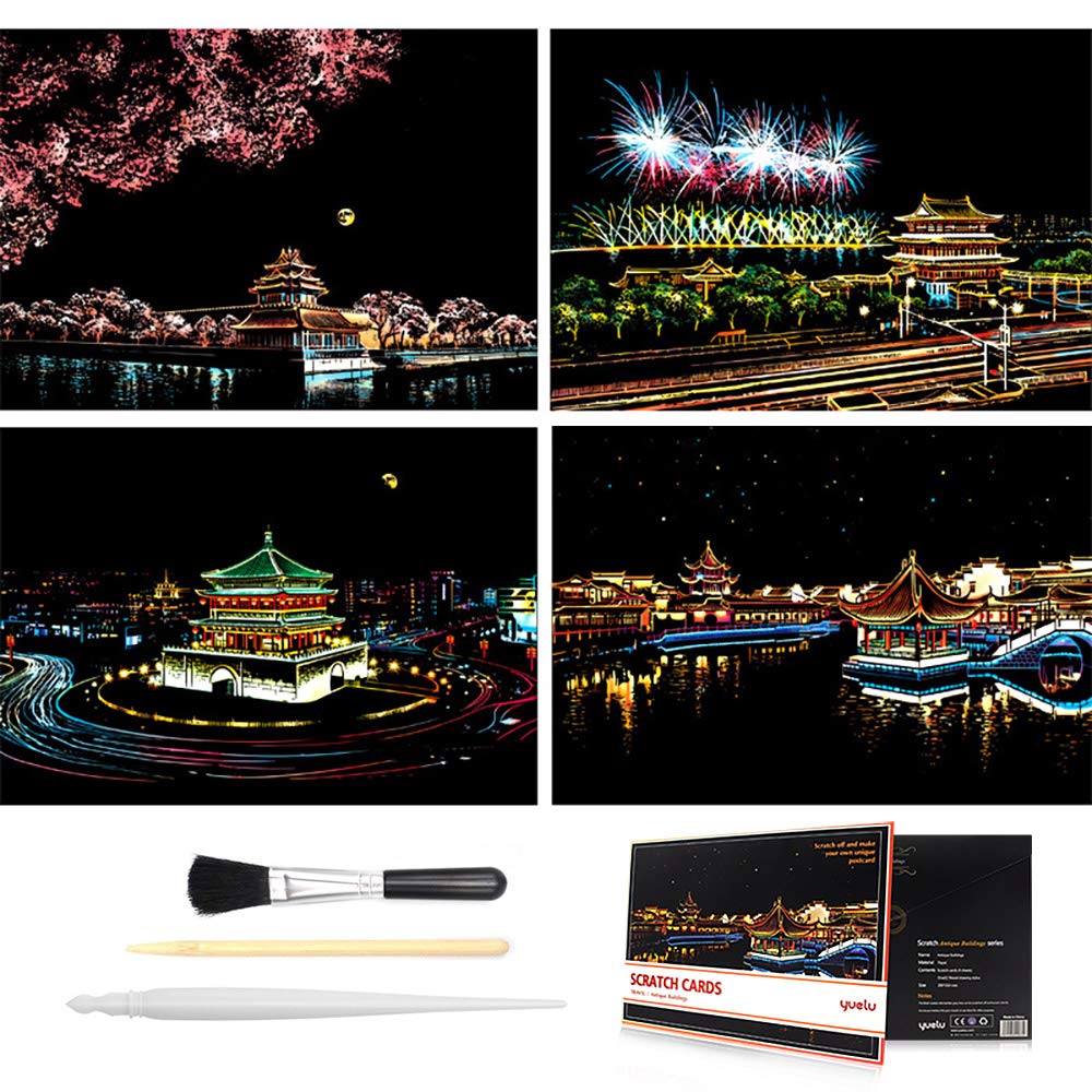 Buy Scratch & Sketch Art Paper (A4) for Kids & Adults, Rainbow Girls