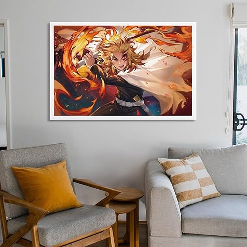 Miniatura 6 de Póster de anime Rengoku - Lienzo decorativo para pared, pinturas de papel tapiz de Rengoku, decoración de sala de arte, decoración de oficina, P-4,