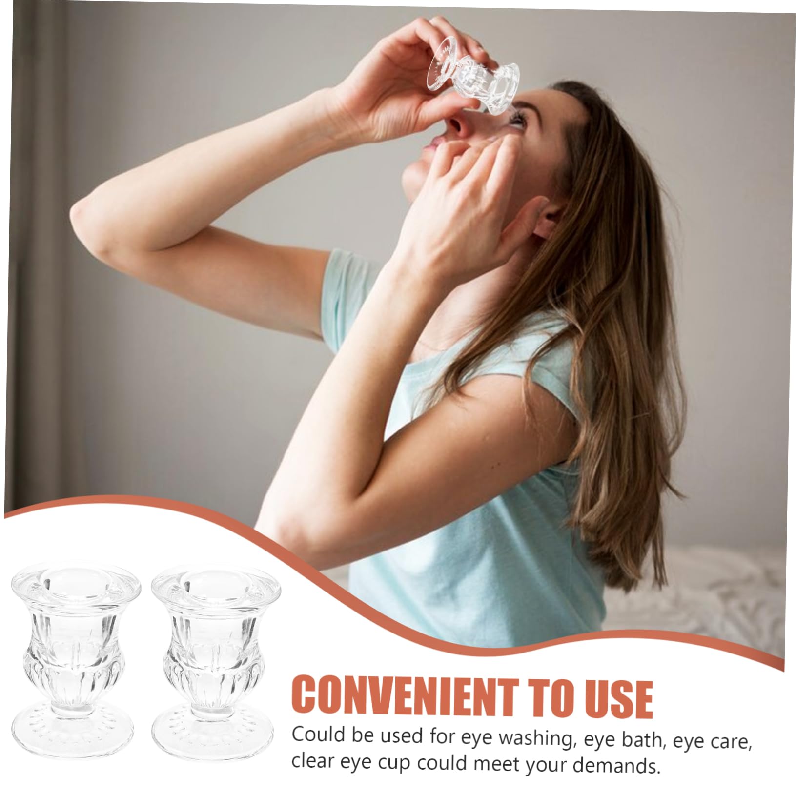 2er-Set Tragbare Augenbadewanne Aus Glas – Klare Augenspülbecher Zum Ausspülen & Pflegen Der Augen, Für Reise Und Zuhause
