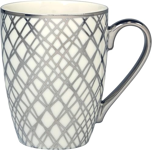 Miniatura 4 de Certified International Matrix - Juego de 6 tazas cónicas chapadas en plata, de 16 onzas, multicolor