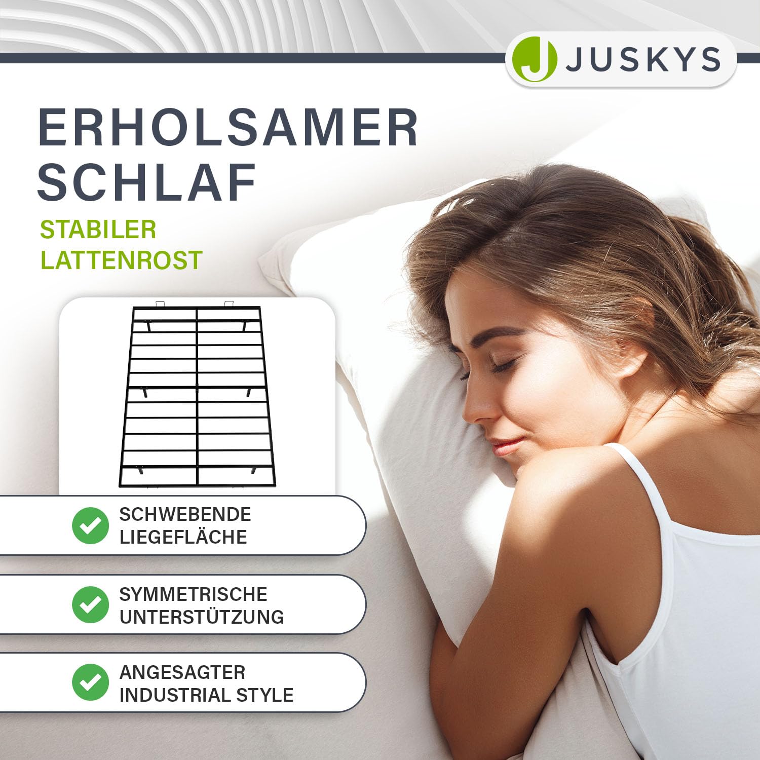 Juskys Metallbett Palamos 140x200 cm mit Lattenrost & LED Beleuchtung - Schwebebett minimalistisch & modern - Jugendbett, Bettgestell, Bett - Schwarz