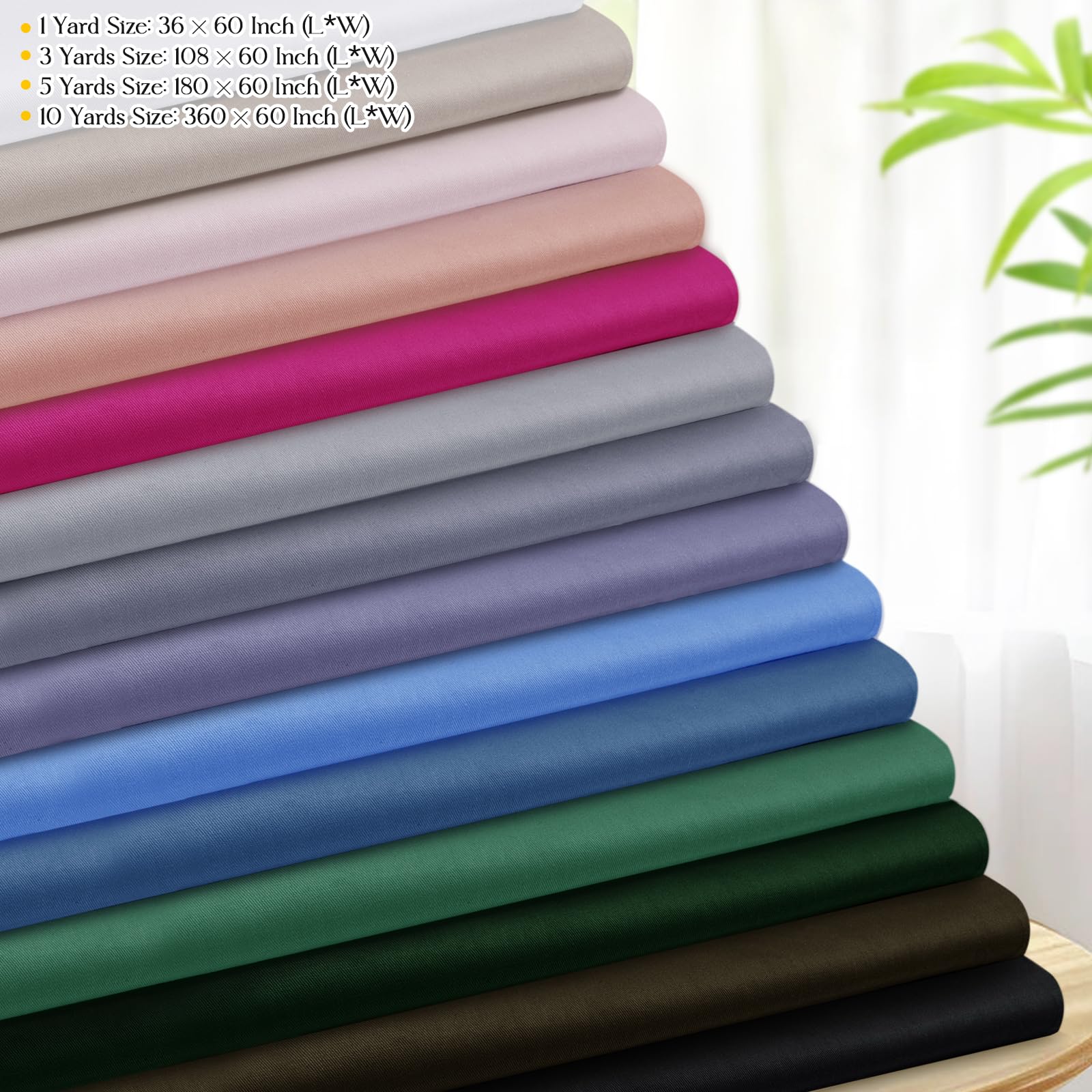 Homiest Pure Cotton Fabric by The Yard, 1 Yard x 60 Inch White Cotton Broadcloth Fabric, Soft & Breathable, Suitable for Quilting Backing Lining Embroidery Sewing Apparel Cloth Craft - 4