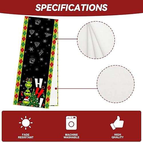 Miniatura 6 de Jiudungs Camino de mesa de Navidad a cuadros rojos y verdes de 72 pulgadas de largo para casa de campo, invierno, Navidad, vacaciones, hogar,