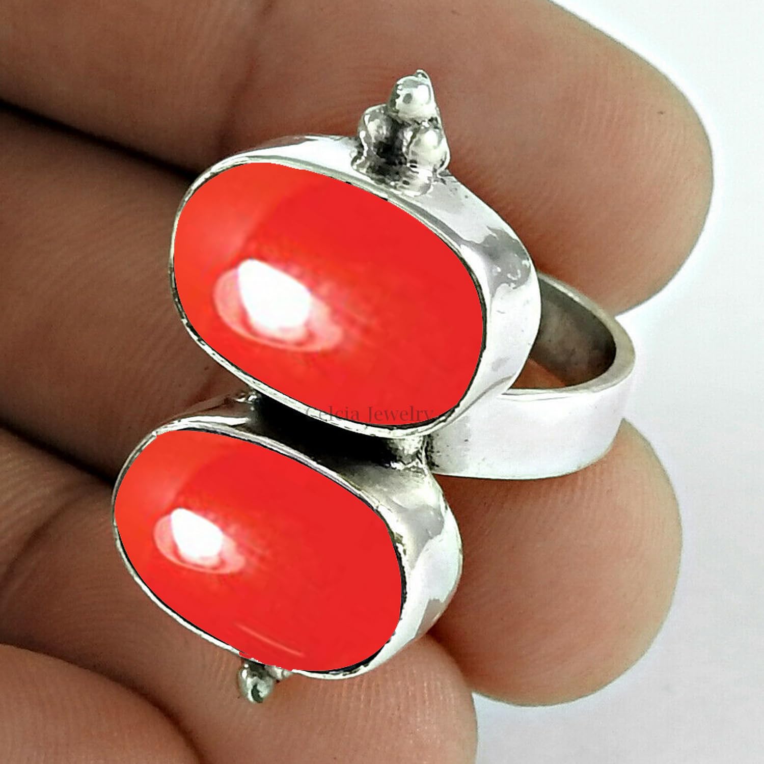 Natural Gemstone Ring 925 Sterling Silver Handmade Jewelry for Women Birthstone