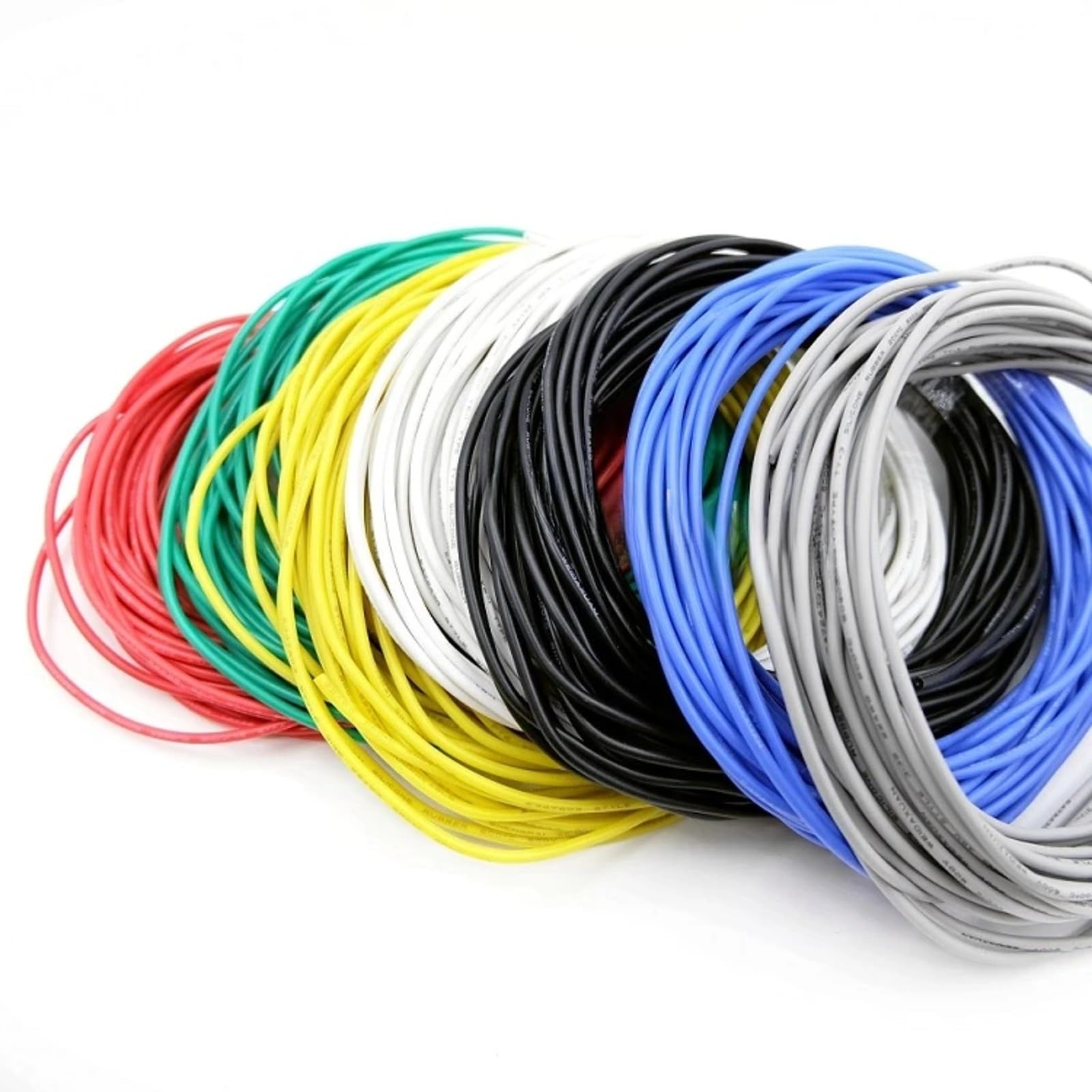 Cables eléctricos 2M Wire Cable Resistant 30 28 26 24 22 20 18 16 14 12 AWG UL3135 Soft Flexible Silicona Copper(Purple; 2 m; 22AWG)