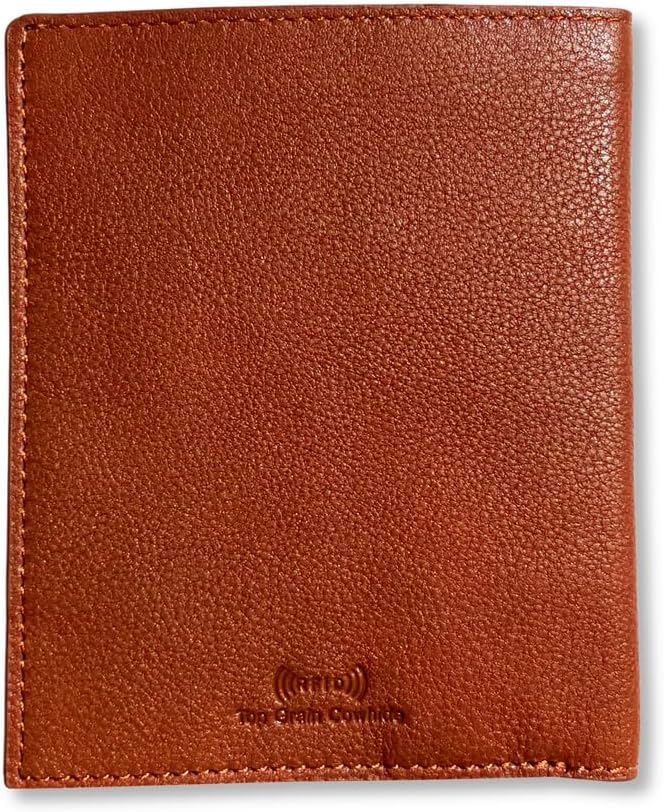 Big Skinny Full Leather RFID Blocking Hipster Bifold, Cognac