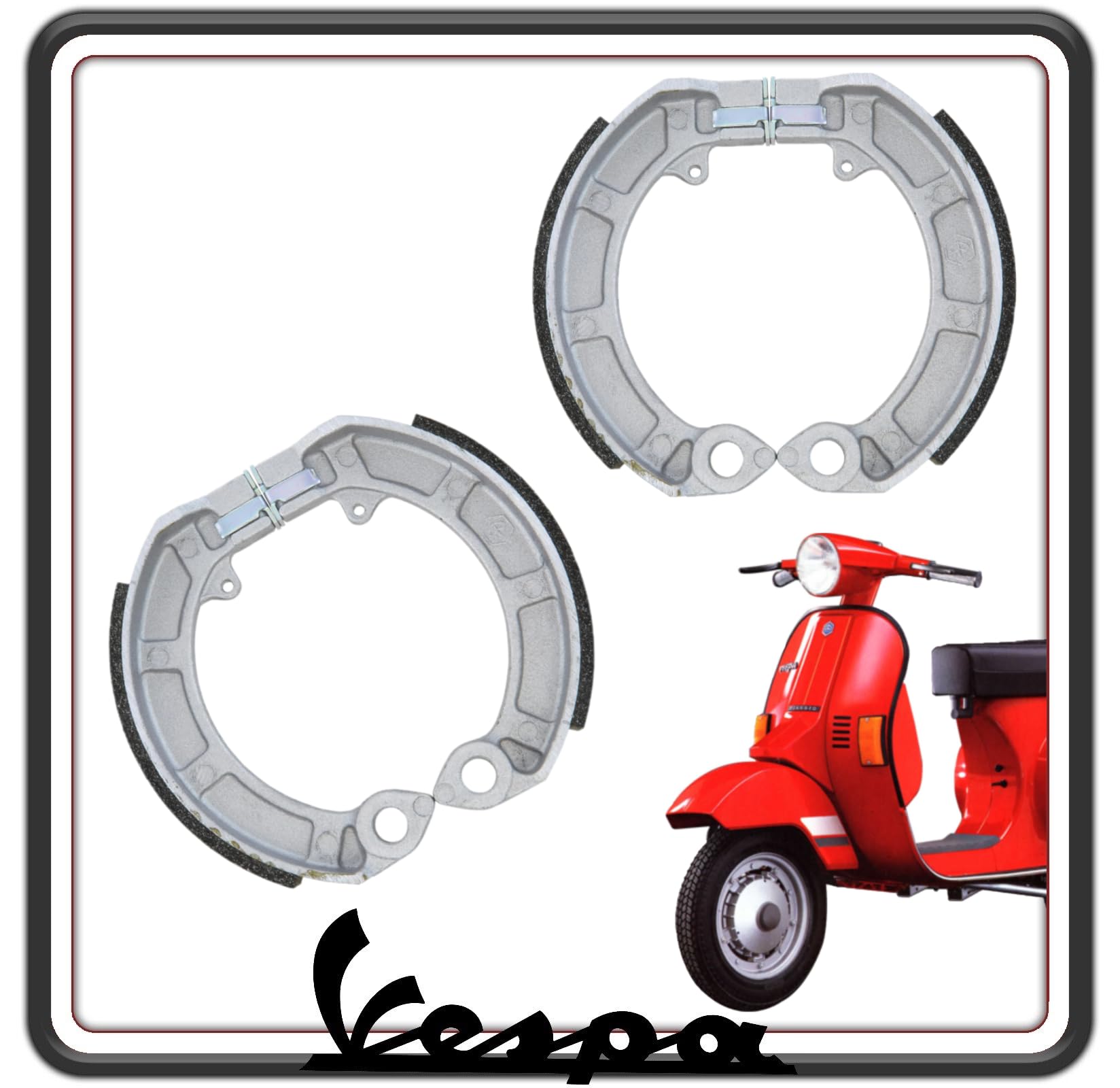 KIT COPPIA DUE GANASCE CEPPI FRENO FRENI ANTERIORI + POSTERIORI PER PIAGGIO VESPA PK 50-50 XL - VESPA PK 125 - PK 125 XL ORIGINALE PIAGGIO.