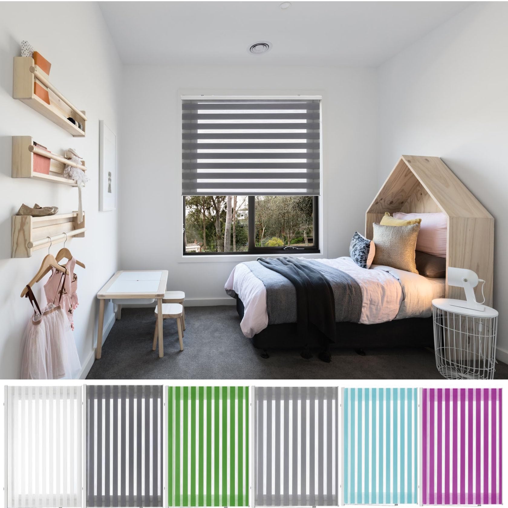 Roleta bez wiercenia 115 x 160 cm Izolowana ochrona przed promieniowaniem UV, Rolety, Rolety rzymskie i pionowe z instalacją akcesoriów dla Home Office, Ciemny szary